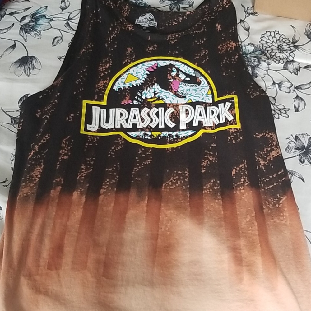 Custom vintage Jurassic Park tanktop